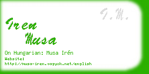 iren musa business card